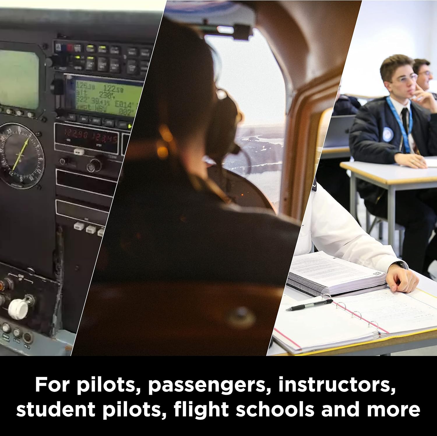 P1 Aviation Pilot Headset for Student Pilots Flight Schools Flight Instructors Features 24 db PNR Rating, Noise Canceling Microphone, Acoustic Foam Ear Cups, AUX Port Input with GA Dual Plugs
