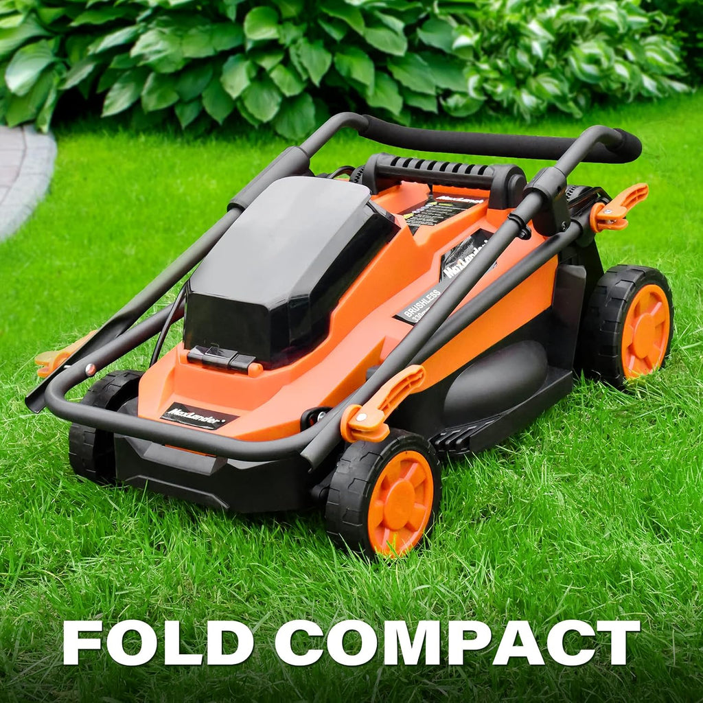 Maxlander Lawn Mowers/4.0 Ah Battery, 13 Inch Electric Lawn Mower Cordless, 20V 2-in-1 Battery Powered Lawn Mower with Brushless Motor, 5-Position Height Adjustment, Battery and Charger Included