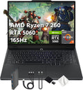 Lenovo Legion 5 15.1' WQXGA 165Hz OLED AI-Powered Gaming Laptop, AMD Ryzen 7 260, GeForce RTX 5060 GDDR7, 16GB DDR5, 1TB SSD, Backlit Keyboard, Wi-Fi, Win 11 Pro, Black, 1TB Docking Station Set