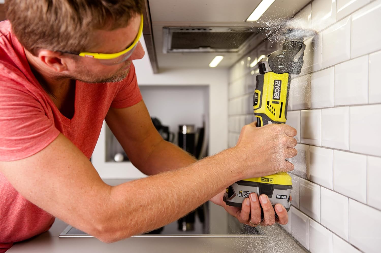 Ryobi ONE+ R18MT-0 18V Cordless Multi Tool (Zero Tool), Hyper Green