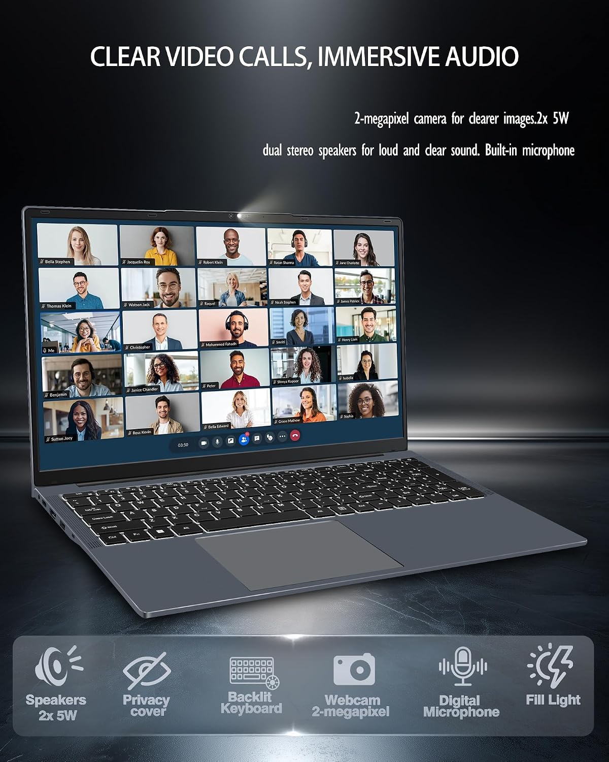 17 Inch Laptop with 3500U, 8GB RAM, 512GB SSD, FHD IPS Display, Backlit Keyboard, Webcam,RJ45, Dual Wi-Fi, Bluetooth 5.0, HDMI, USB 3.0, Type-C