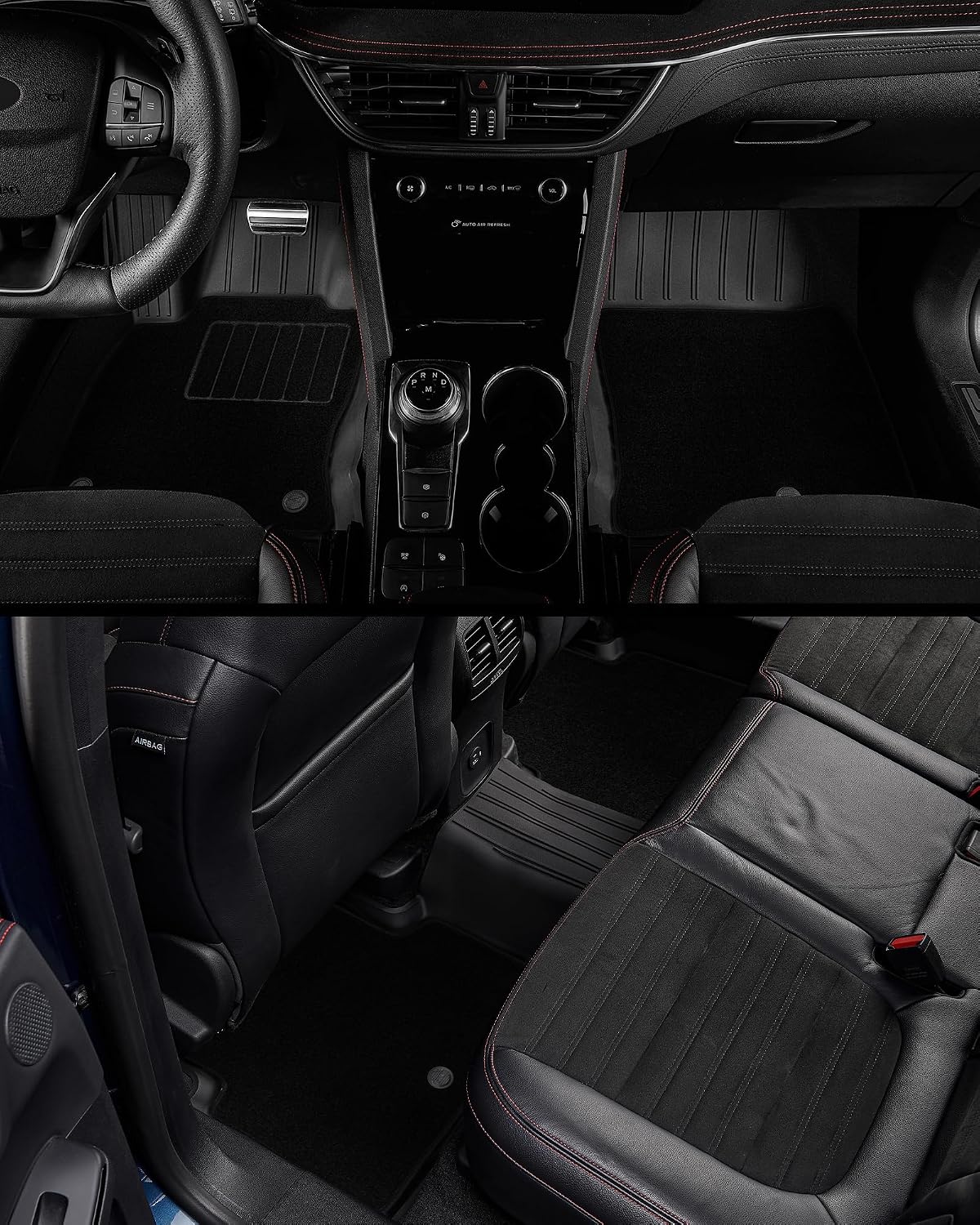 3W Floor Mats & Carpets Custom Fit Toyota Tacoma 2016-2023 (Only for Double Cab and Automatic), TPE Floor Liner Thickened Carpet with Safety Locks and Driver Heel Pad for Tacoma Cars Accessory