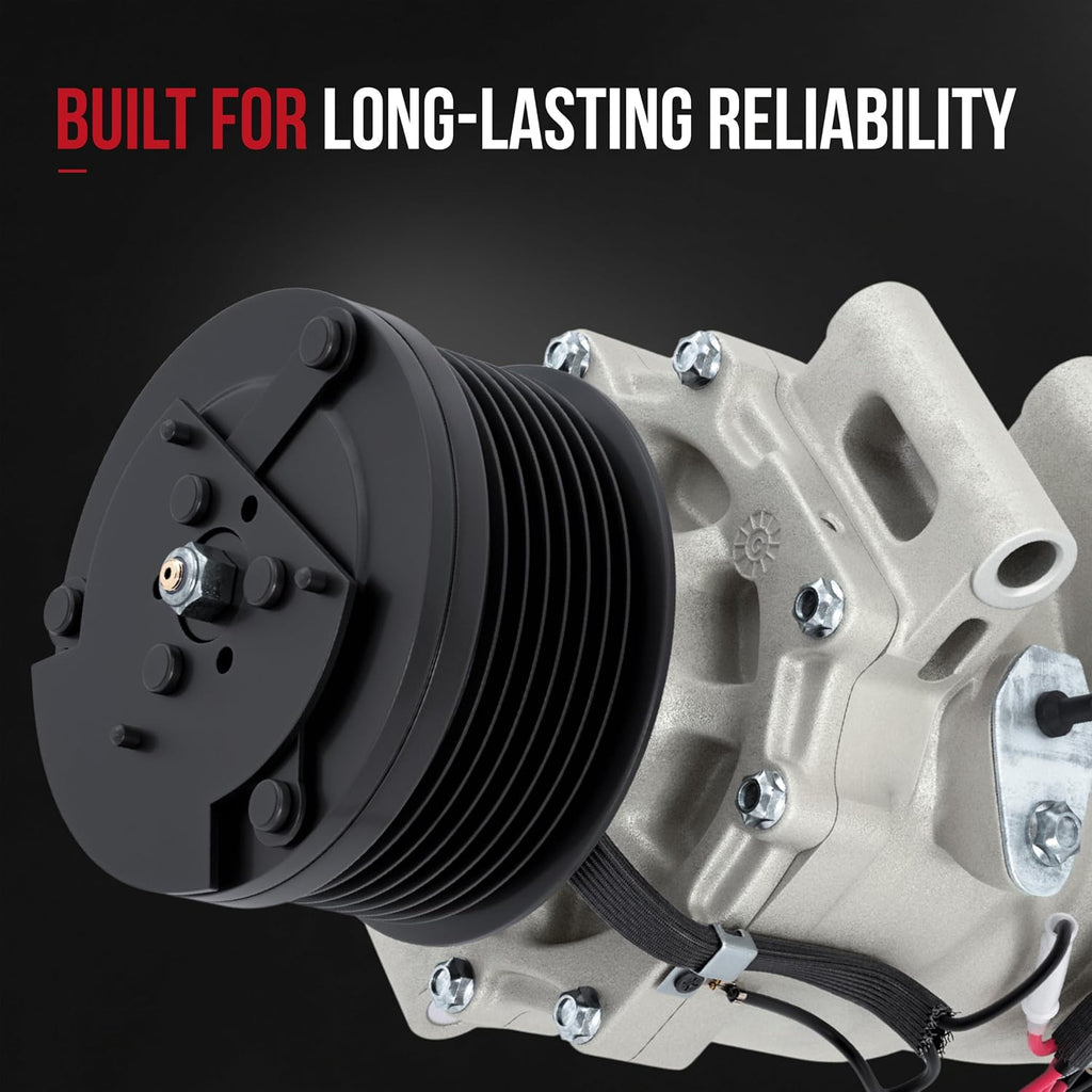 AC Compressor - A/C Compressor Compatible with Honda Civic 2006-2011, 1.8L - Replaces 38810RRBA01, 38800-RNA-A010-M, 38800-RNB-A02, 38800RNAA010M2, 38800RNAA01 - HVAC Air Conditioning Compressor
