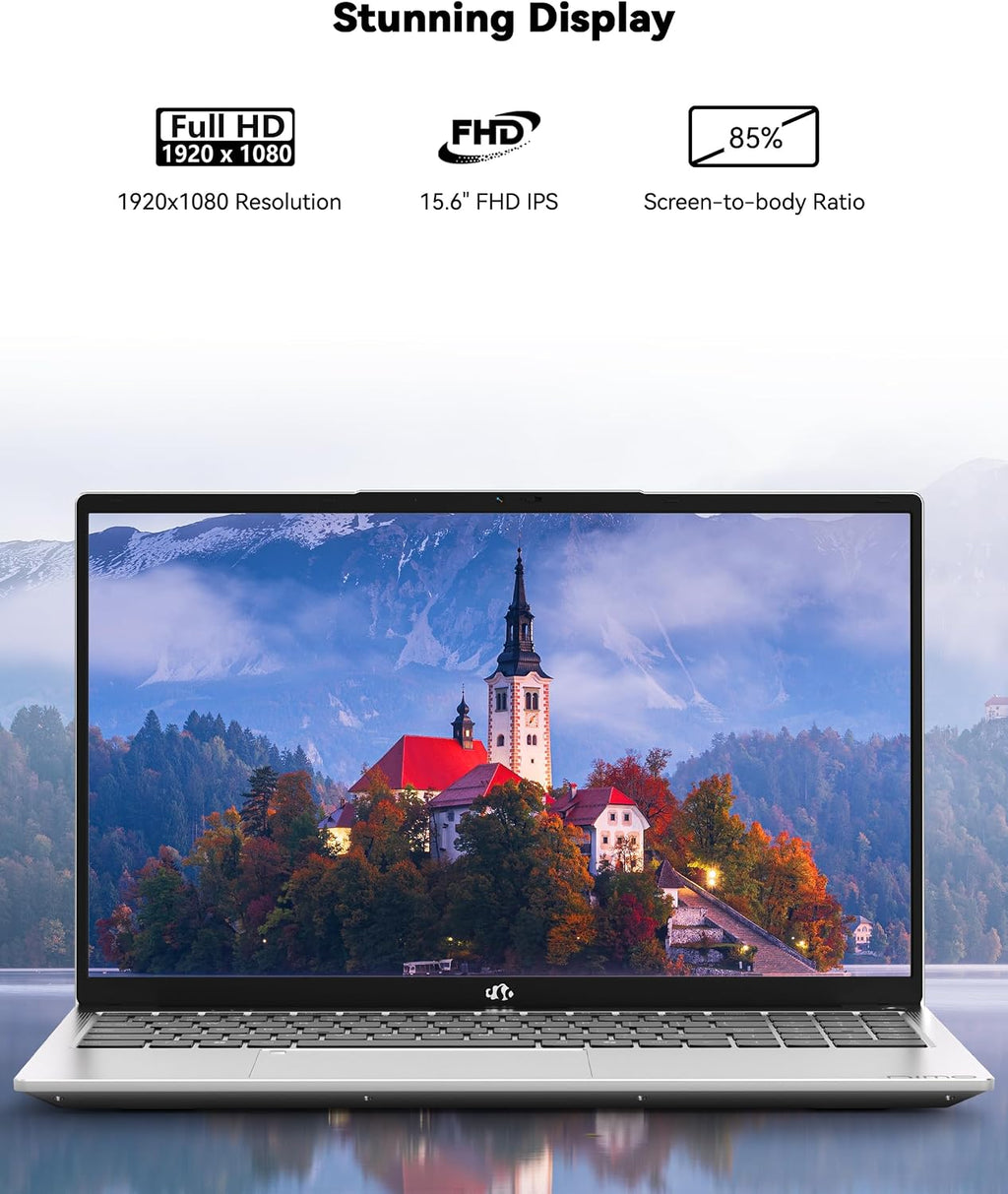 NIMO 15.6'' IPS FHD-Laptop, 8GB RAM 256GB SSD AMD Ryzen 5(Beat i5-1135G7, 4 Cores Up to 3.7GHz) Student Computer with 2 Years Warranty, 65W Type-C, Fingerprint, Backlit Keyboard, BT5.2, Numpad