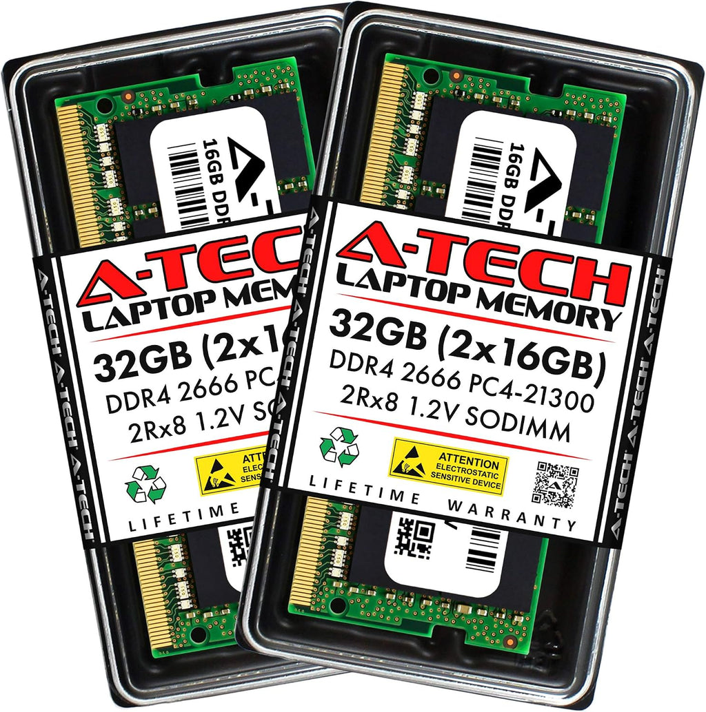 A-Tech 32GB Kit (2x16GB) RAM for Acer Nitro 5 AN515-54-5812 Gaming Laptop | DDR4 2666MHz SODIMM PC4-21300 (PC4-2666V) Memory Upgrade Modules