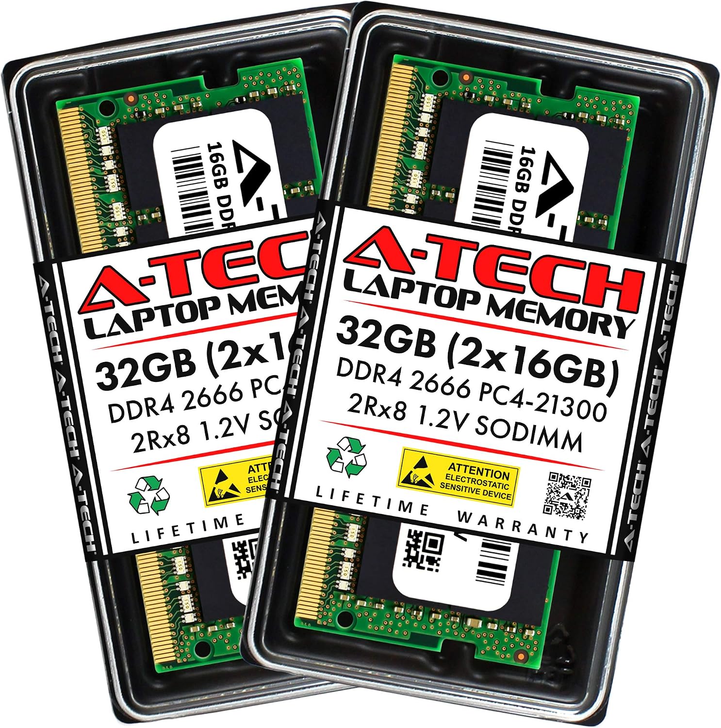 A-Tech 32GB Kit (2x16GB) RAM for Acer Nitro 5 AN515-54-5812 Gaming Laptop | DDR4 2666MHz SODIMM PC4-21300 (PC4-2666V) Memory Upgrade Modules