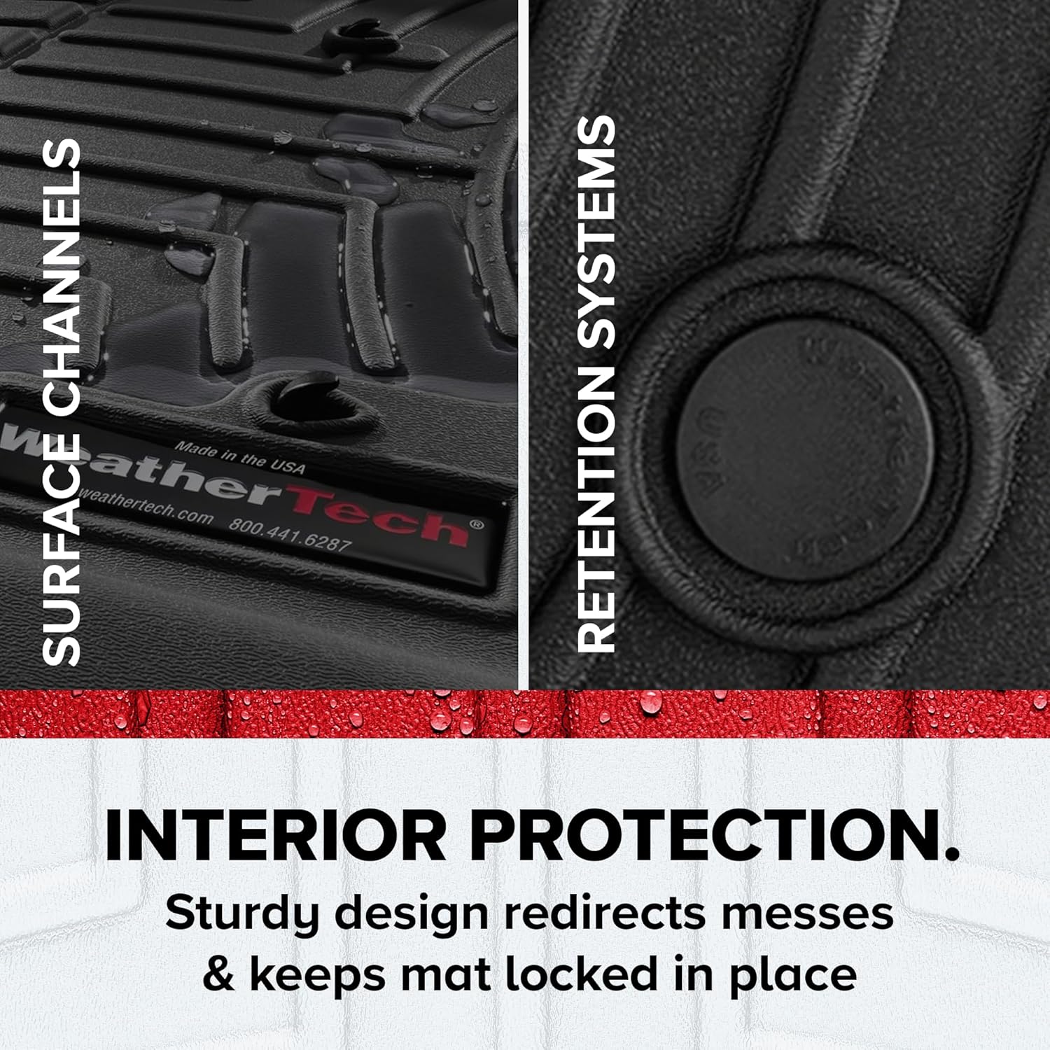 WeatherTech Custom Fit FloorLiners for Ford Expedition Max - Full Set (451665-1-5), Tan