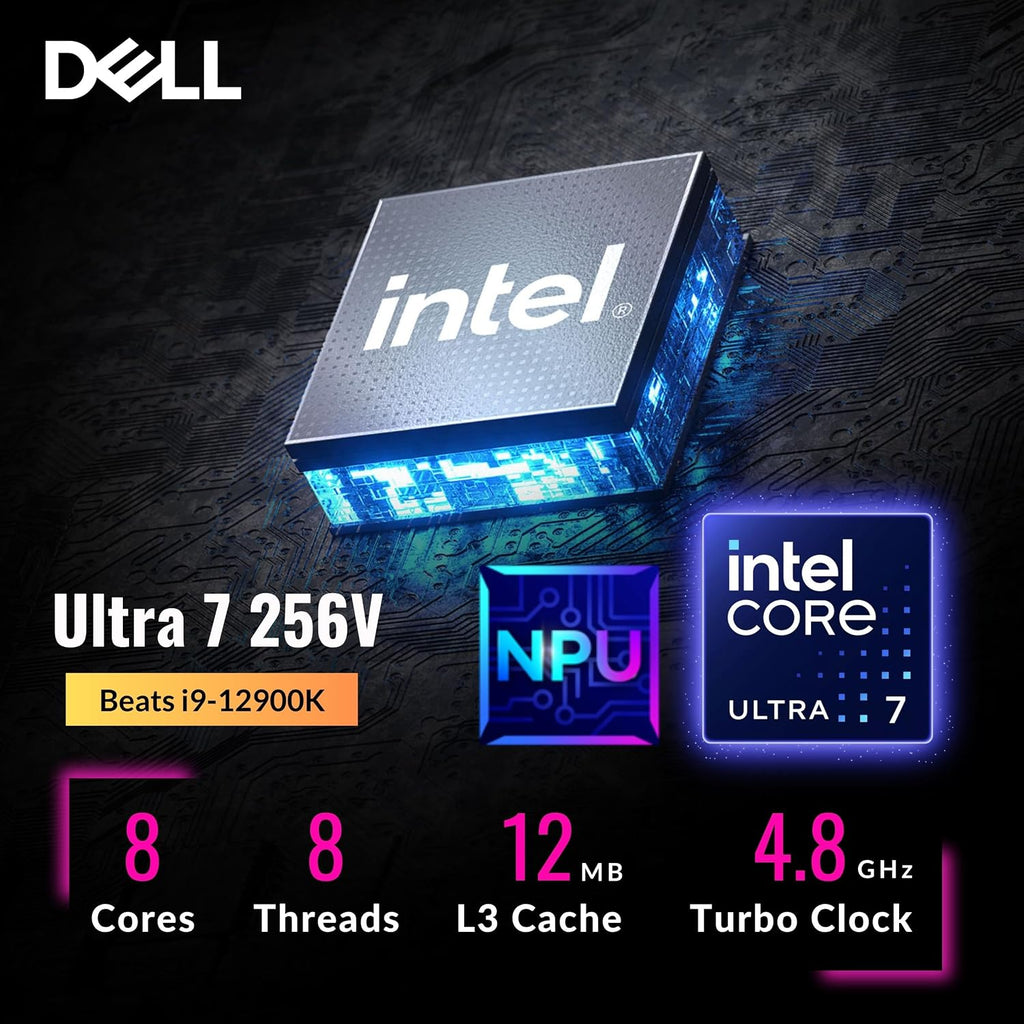 Dell 14 Plus 2-in-1 AI Ready Laptop, 14' 2K Touchscreen, Core Ultra 7 256V(>i9-12900K), Copilot+ PC, Backlit Keyboard, WiFi 7, Thunderbolt 4, Windows 11 Pro, Ice Blue(16GB 8533 MHz DDR5 RAM | 1TB SSD)