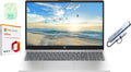 HP 15.6' Business Laptop with 1-Year Microsoft Office 365, 4GB RAM 128GB SSD, Quad-Cores Intel Processor, Windows 11, PLUSERA Earphones & 8-in-1 Hub Included, Natural Silver