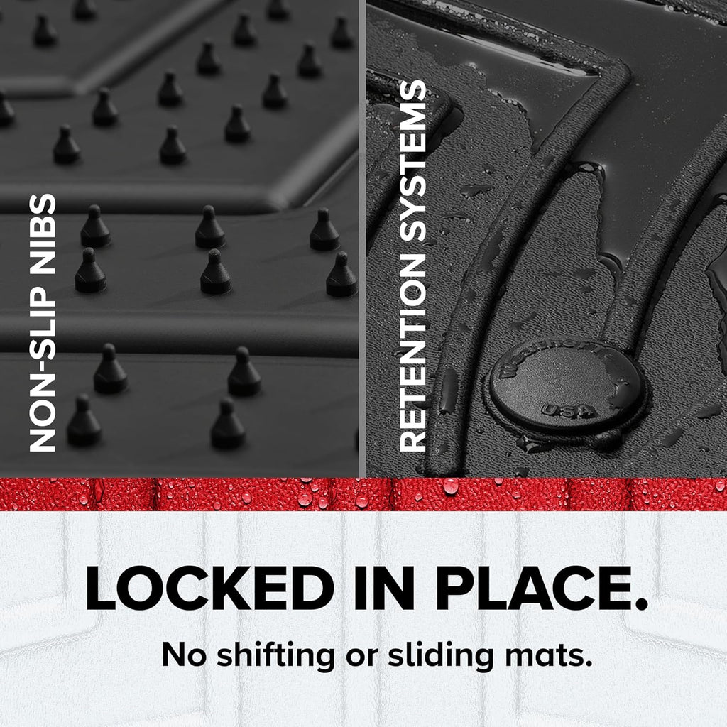 WeatherTech FloorLiner HP Custom Fit Floor Mats for Toyota Sequoia Full Set (474081-47093-4-5IM), Cocoa