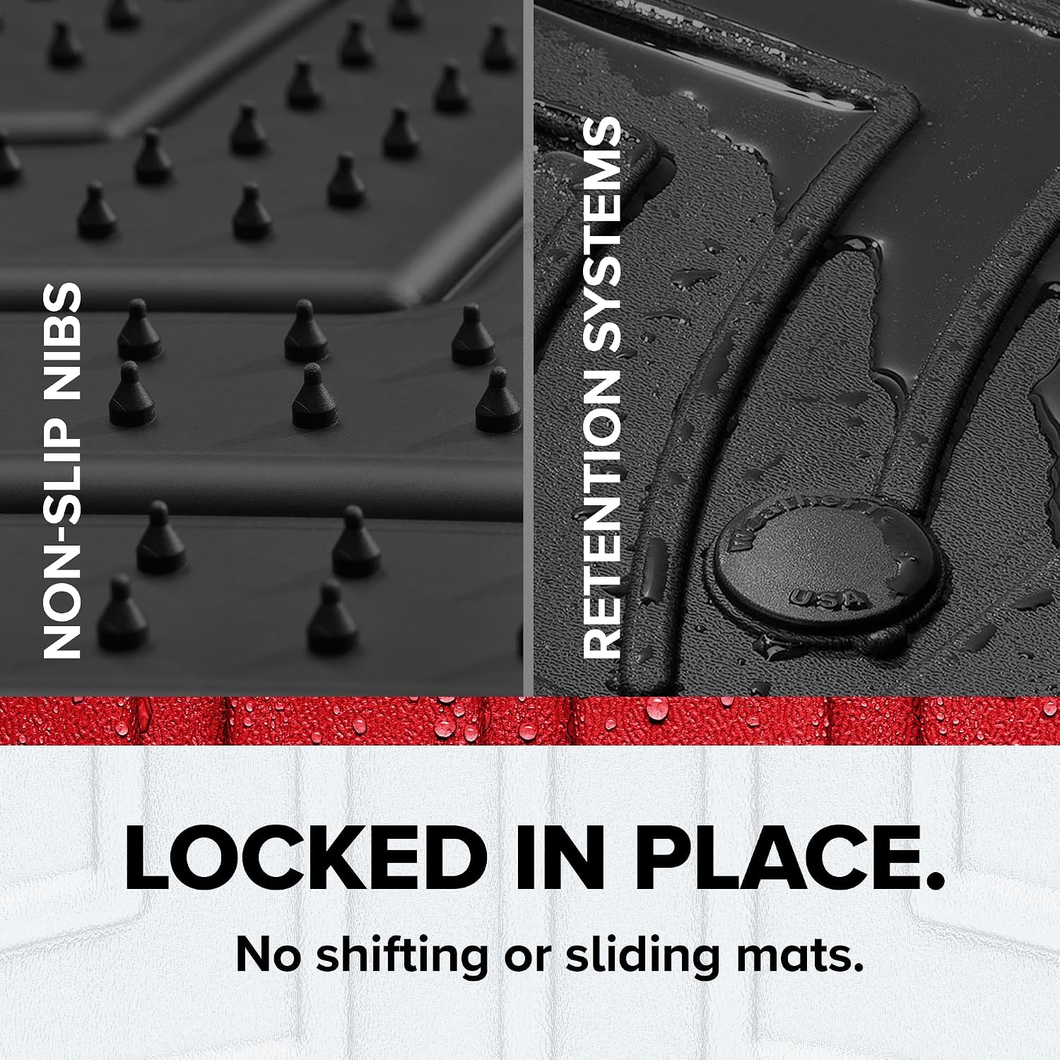 WeatherTech FloorLiner HP Custom Fit Floor Mats for Ford Ranger, Ranger Raptor 1st Row (4518491IM), Tan