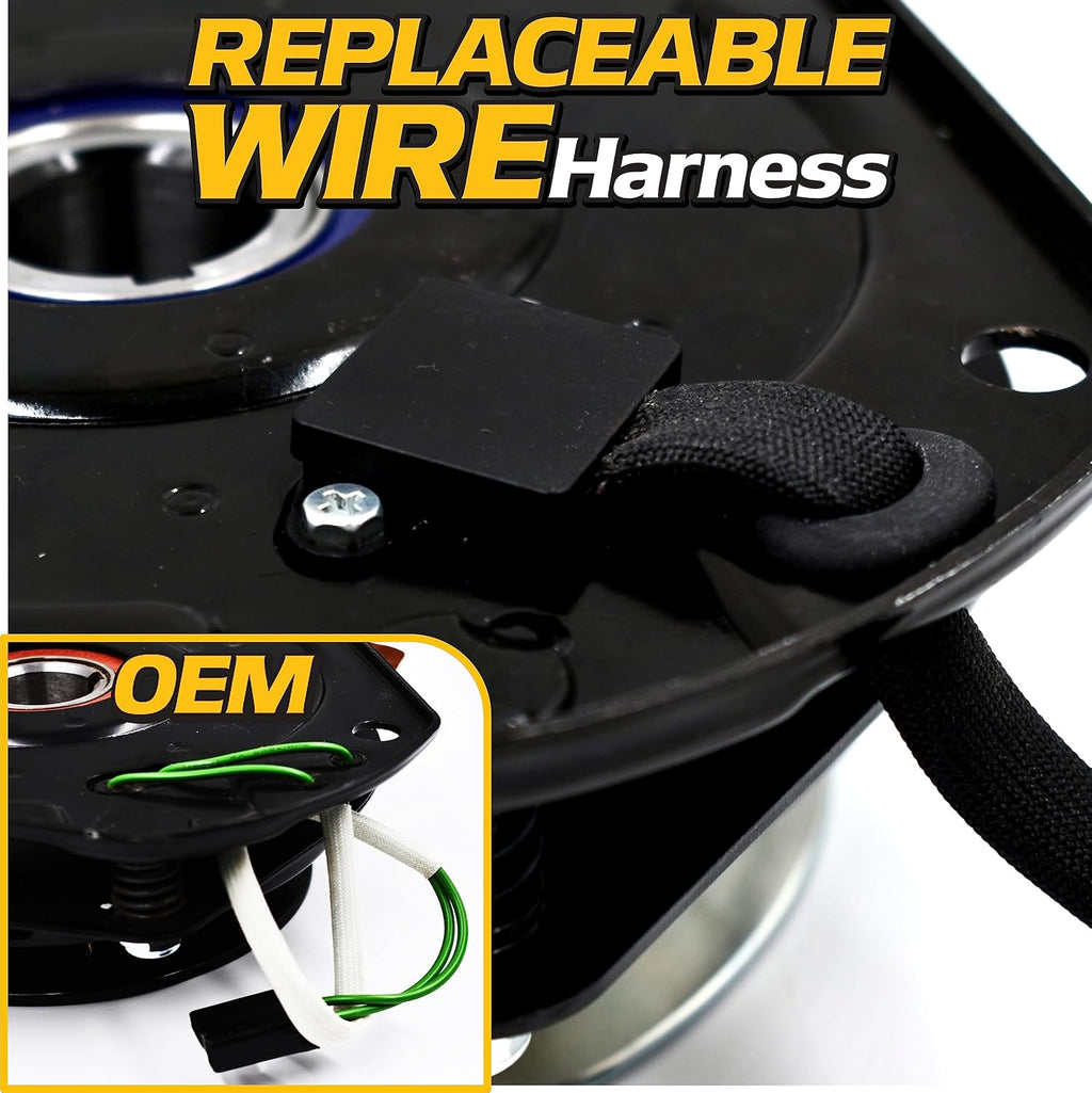 HD Switch GT3.5-VP03 HiTorque 300ftlb (OEM 250) Billet Pulley Electric PTO Clutch Replaces Ogura GT3.5-VP03 w/Replaceable Wire Harness 1.125' Crankshaft 6.45' Pulley Lawn Mower