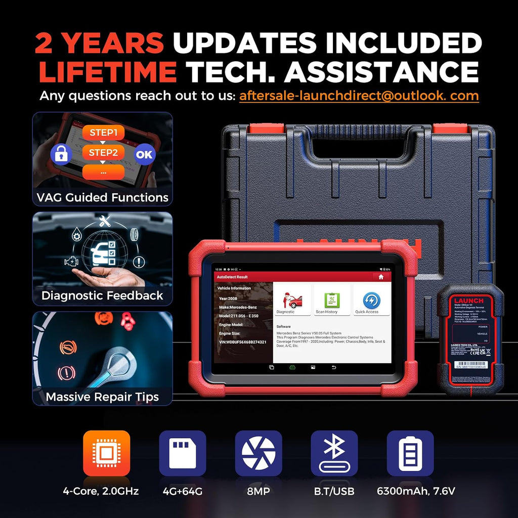 LAUNCH X431 CRP919XBT OBD2 Scanner, 2026 Wireless Bidirectional Scan Tool with ECU Coding, 35+ Services, All Systems Diagnostic, FCA AutoAuth, 2Yrs Free Update, V.A.G Guide, CANFD, Upgraded of CRP919X
