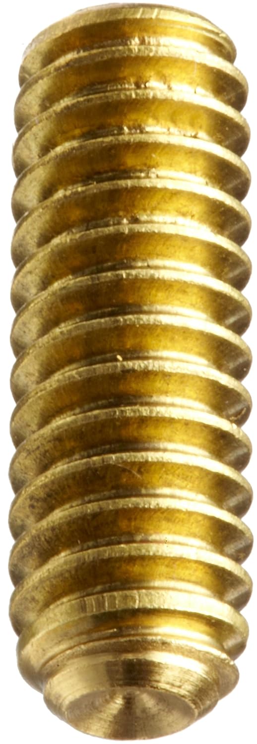 Brass Set Screw, Hex Socket Drive, Cup Point, 1/2'-13, 1' Length (Pack of 50)