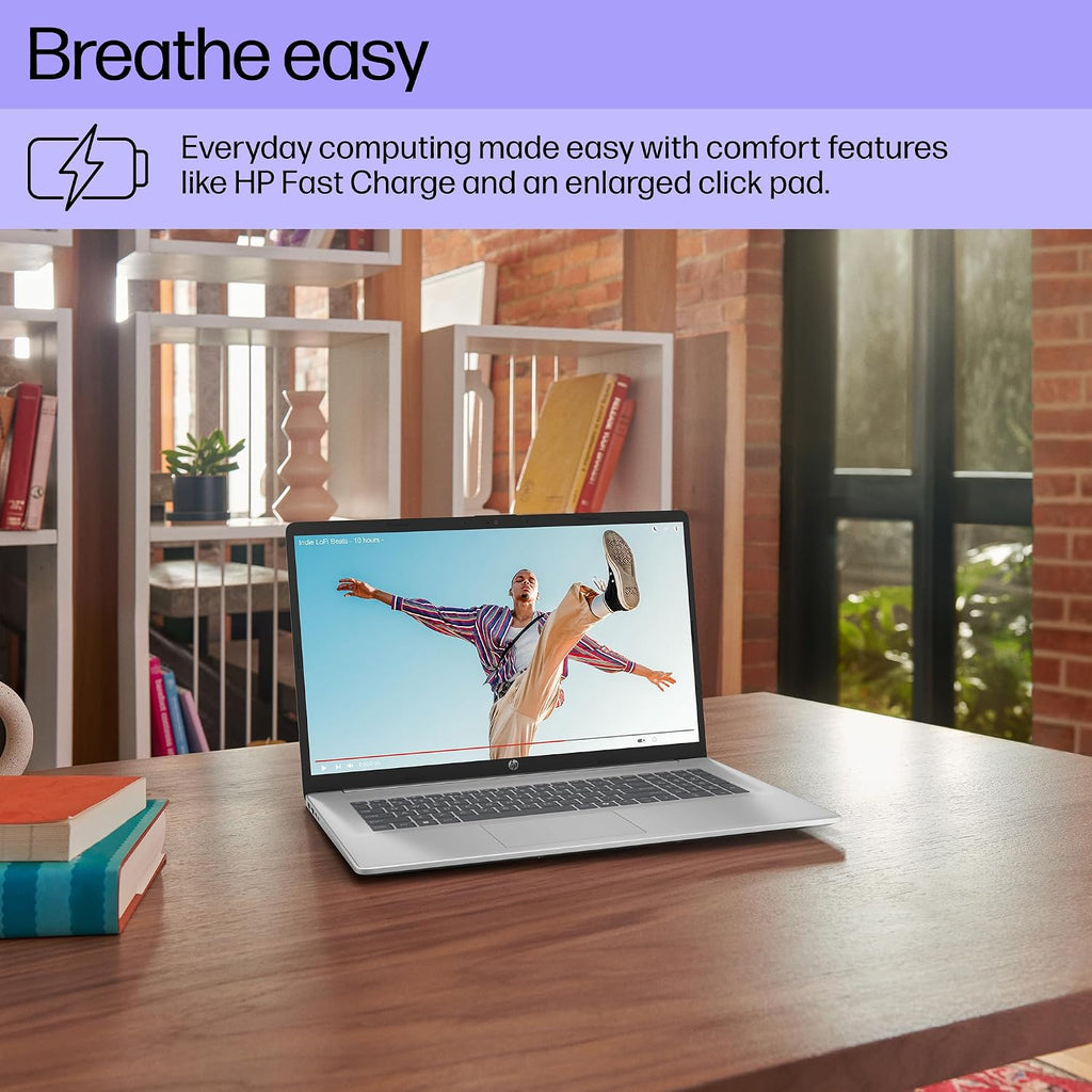 HP 17 Laptop Computer, 17.3' HD+ Touchscreen (1600x900), AMD Ryzen 5 7430U (6-Core), 64 GB RAM, 2 TB SSD, AMD Radeon Graphics, Wi-Fi 6, Bluetooth 5.4, HD Webcam, Fast Charge, Copilot Key, Win 11 Pro