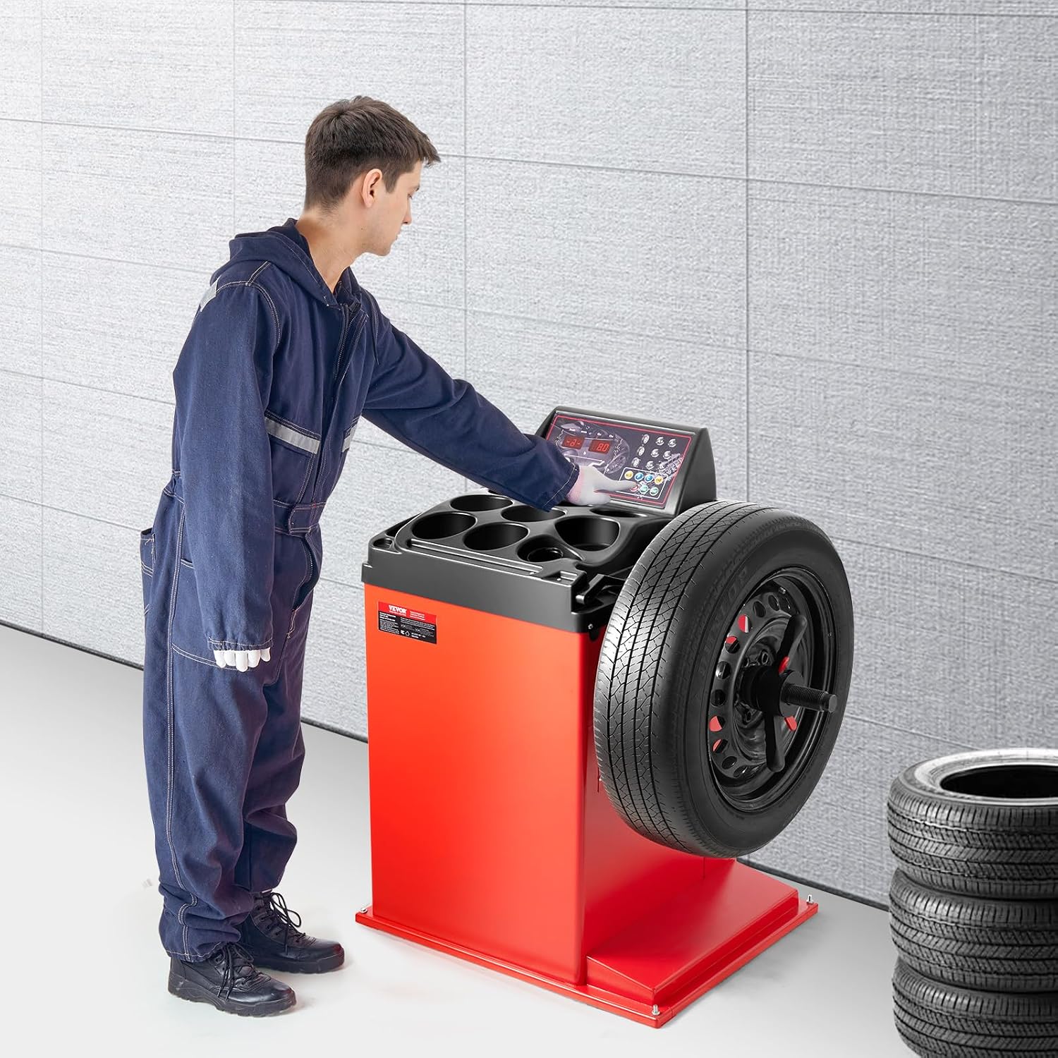 VEVOR Electric Tire Changer, Tire Balancer Combo, 18' Spindle, Durable Electric Tire Machine with 2.0HP Motor, High-Precision Balancer with Auto Calibration, Fit for SUVs Pickups Sedans
