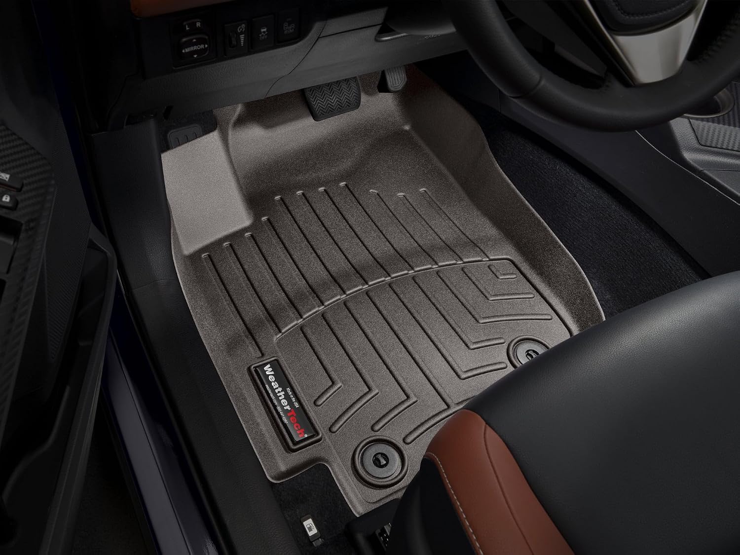 WeatherTech Custom Fit FloorLiners for Toyota RAV4, RAV4, RAV4-1st Row (475101), Cocoa