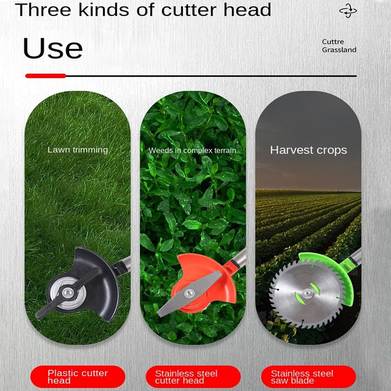 Handheld Electric Lawn Mower Portable Lawn Mowing Tool for Agriculture Household Cordless Weeder Garden Mowing Tool Lawn Brusher,24V/4.0Ah