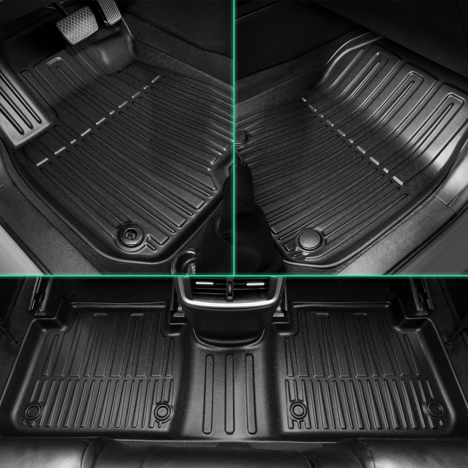 Original 2020-2022 CR-V Hybrid Floor Mats & Cargo Liner for Honda CRV Hybrid - Custom Fit TPE Floor Mats with Trunk Mat - All Weather Rubber Car Mats for Honda CR-V Hybrid 2020-2022