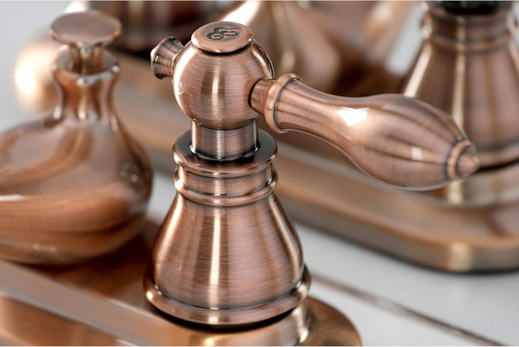 Kingston Brass KB606ACL American Classic 4' Centerset Bathroom Faucet, Antique Copper