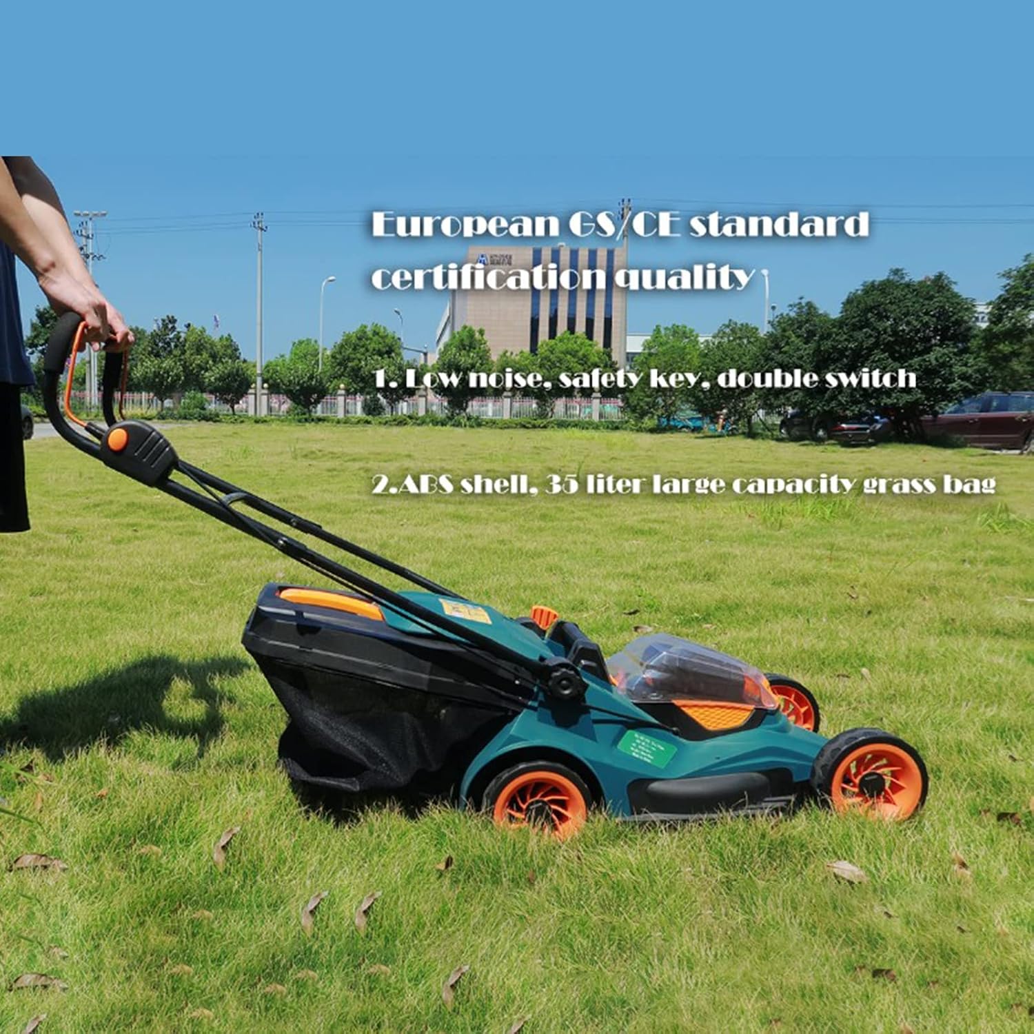 40V Lithium-Ion Electric Lawn Mowers Portable Cordless Self-propelled Lawn Mowers with 4 Adjustable Cutting Heights,25L Bagging Machines