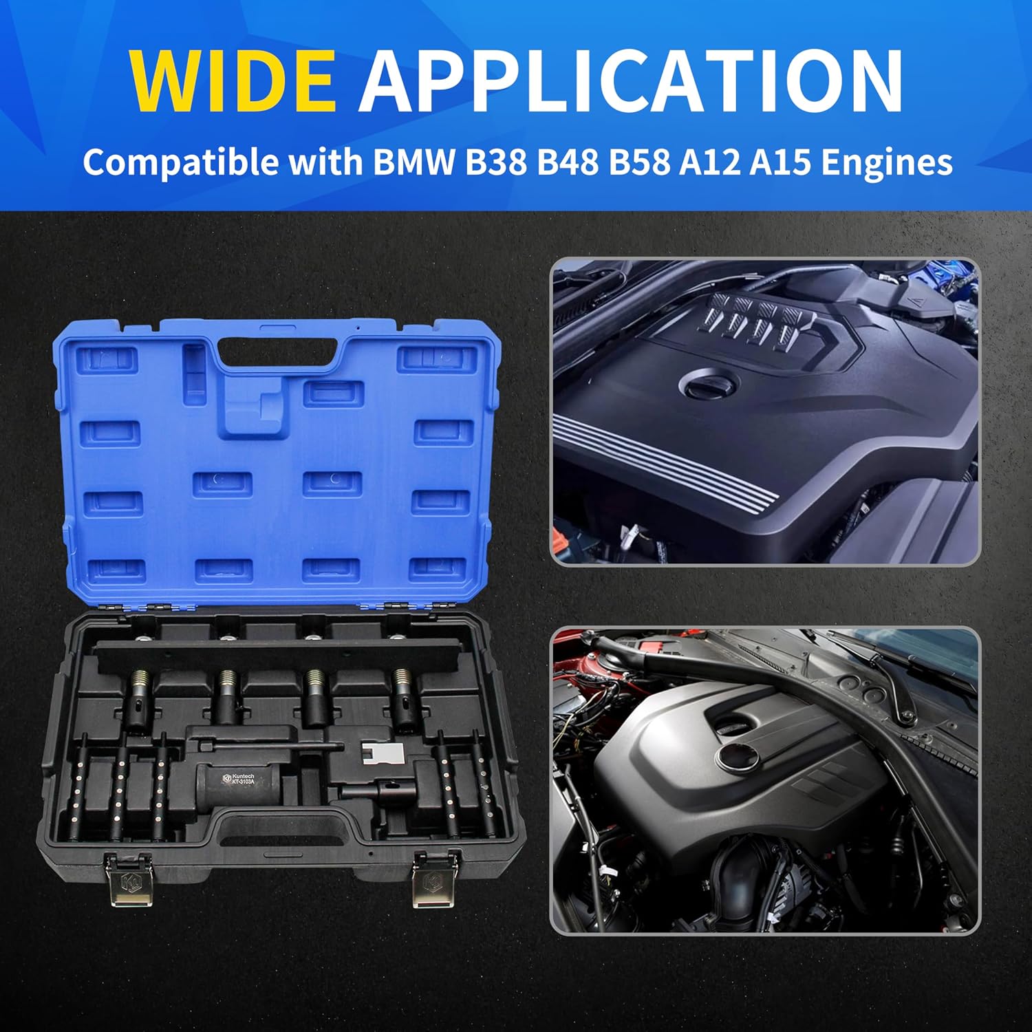 Fuel Injector Removal Install Tool Kit With Slide Hammer Puller, 2358417 2358022 Replacement Compatible with BMW B36 B38 B48 B58 A12 A15 Engines