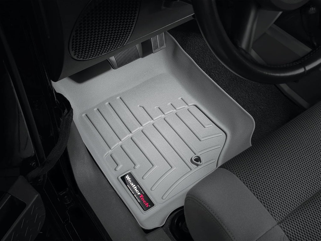 WeatherTech Custom Fit FloorLiners for Jeep Wrangler 2-Door, Wrangler Unlimited 4-Door, 1st Row (461051), Grey