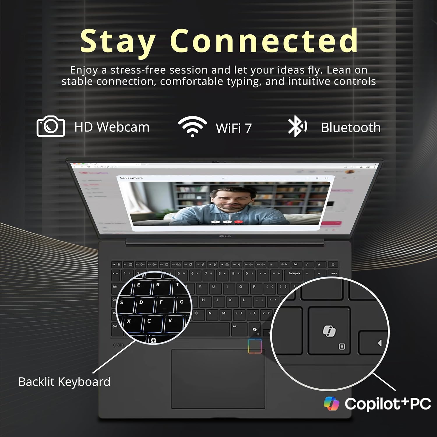 LG Gram 17' WQXGA Touchscreen Copilot+ PC Laptop, Intel Ultra 7 258V, 32GB LPDDR5X, 2TB Storage (1TB SSD+1TB Docking Station), Intel Arc Graphics, Backlit Keyboard, FHD Webcam, Wi-Fi 7, Win 11, Black