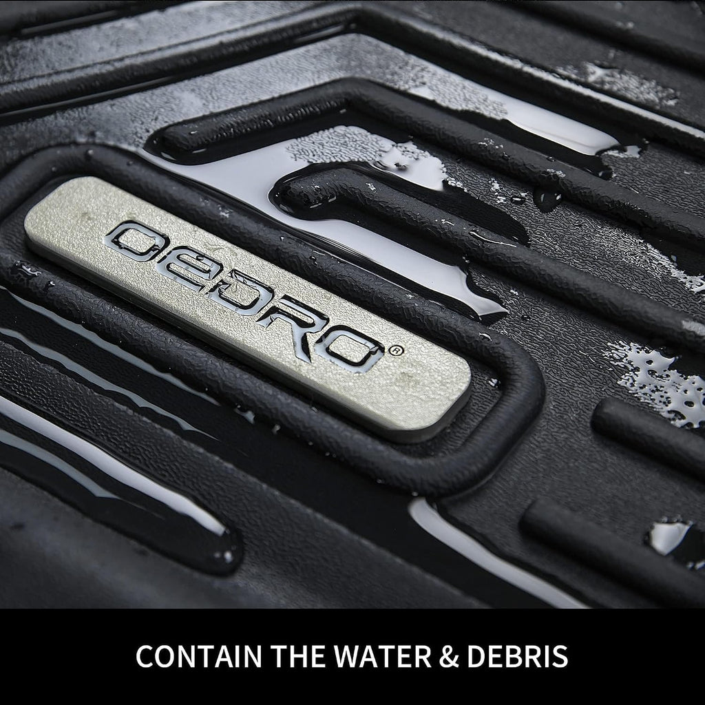 OEDRO Floor Mats Fit for 2017-2026 Honda Ridgeline Crew Cab (Front, Rear and 2nd Row Under-Seat Cargo Area), TPE All Weather Custom Fit Floor Liners for Ridgeline, Pickup 1st 2nd & 2nd Row Cargo Black