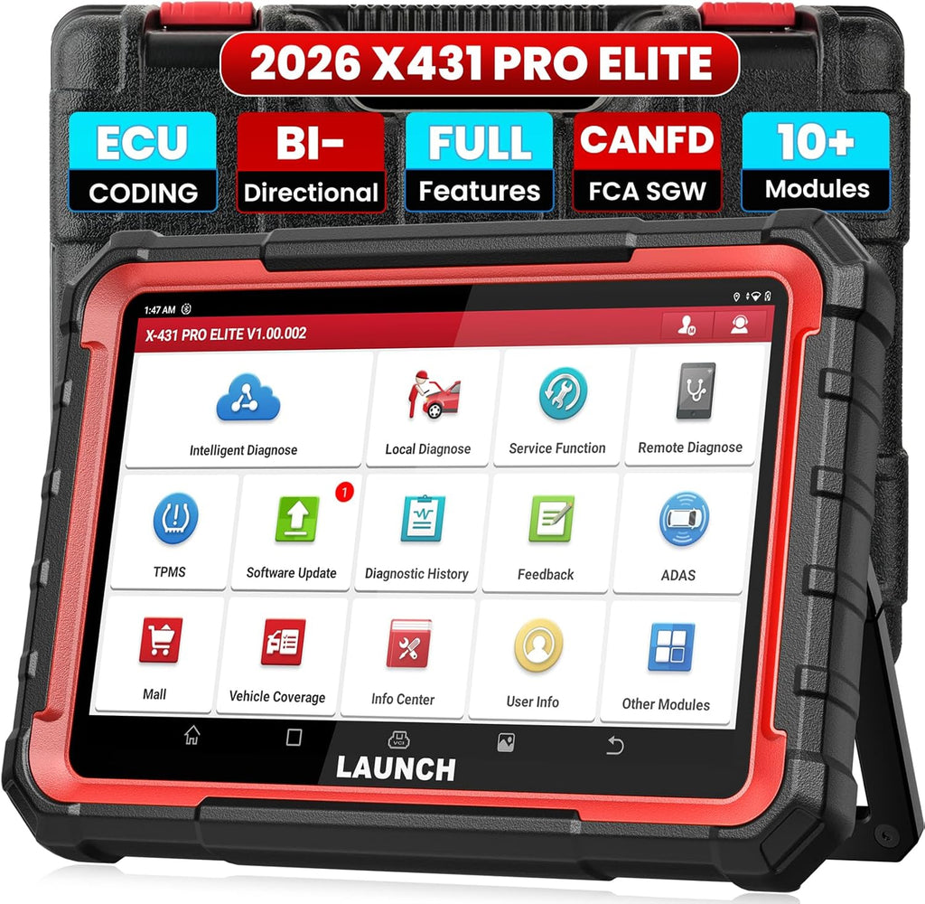 LAUNCH X431 PRO Elite 2026 New Bidirectional Scan Tool, 38+ Reset, ECU Coding, All-in-One Full System Diagnostic Scanner, CANFD&DoIP, FCA AutoAuth, VAG Guide,Same as Pro3s+ 5.0,2 Years Free Update