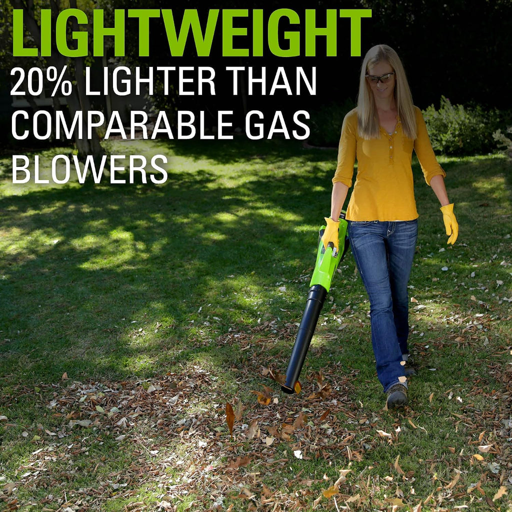 Greenworks 40V (110 MPH / 390 CFM) Cordless Axial Blower, 2.5Ah Battery and Charger Included