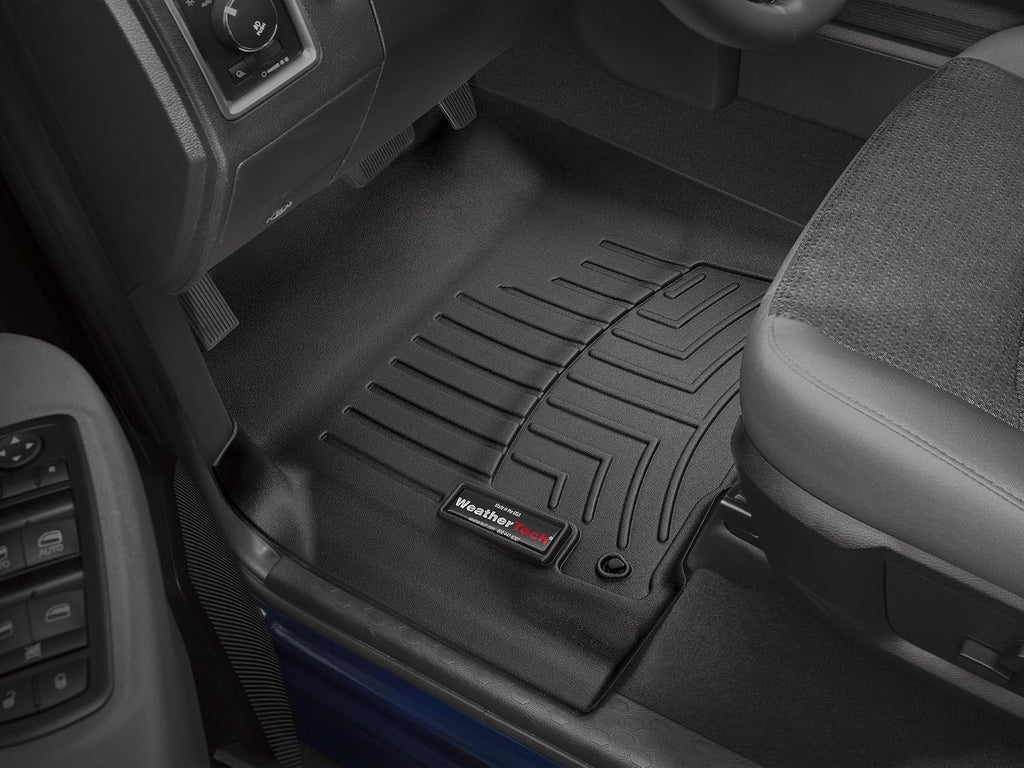 WeatherTech Custom Fit FloorLiners for Dodge Ram Truck 1500/1500 Classic - 1st Row (444651), Black