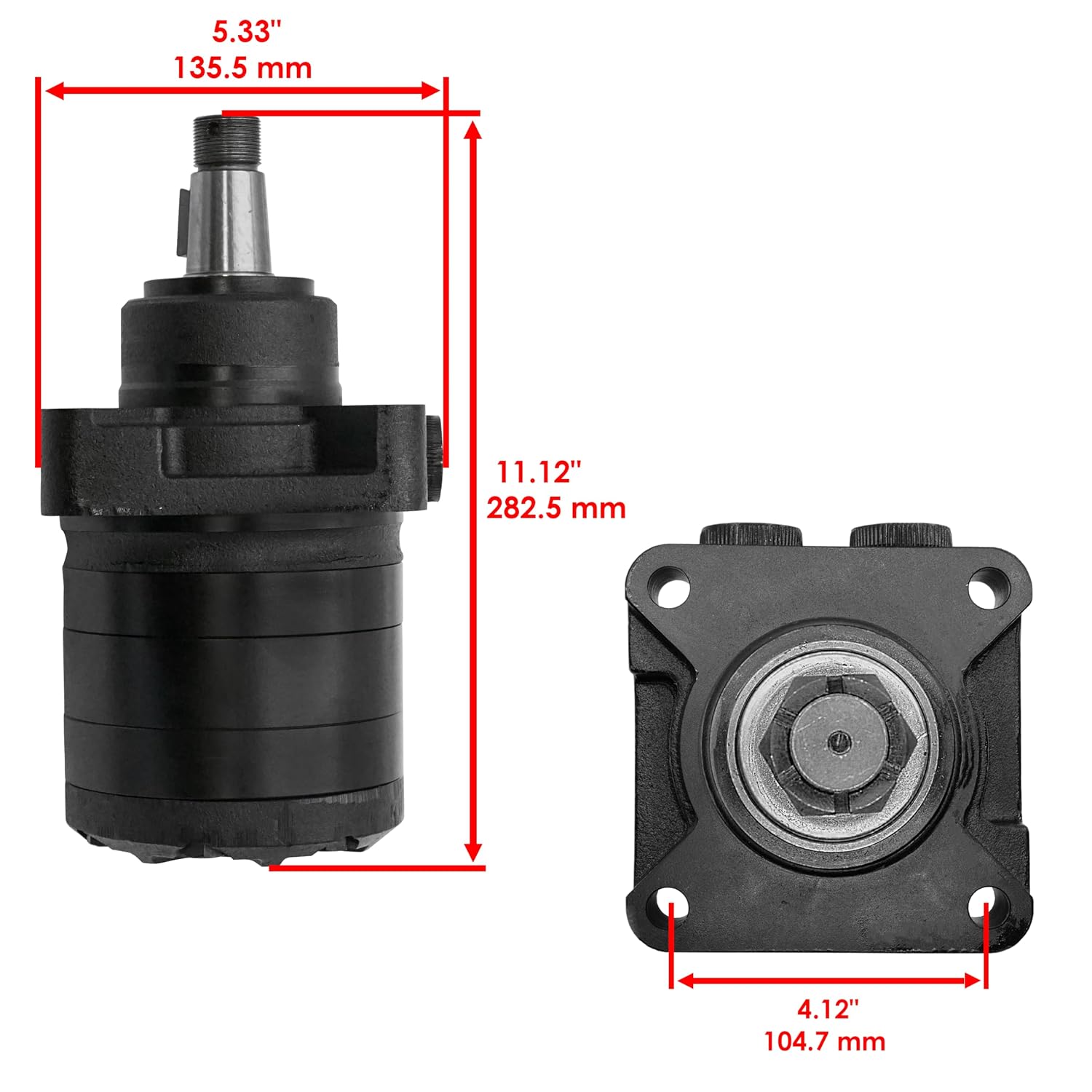 Caltric Hydraulic Wheel Motor Compatible with Parker TF0240US081AADD Lawn Mowers
