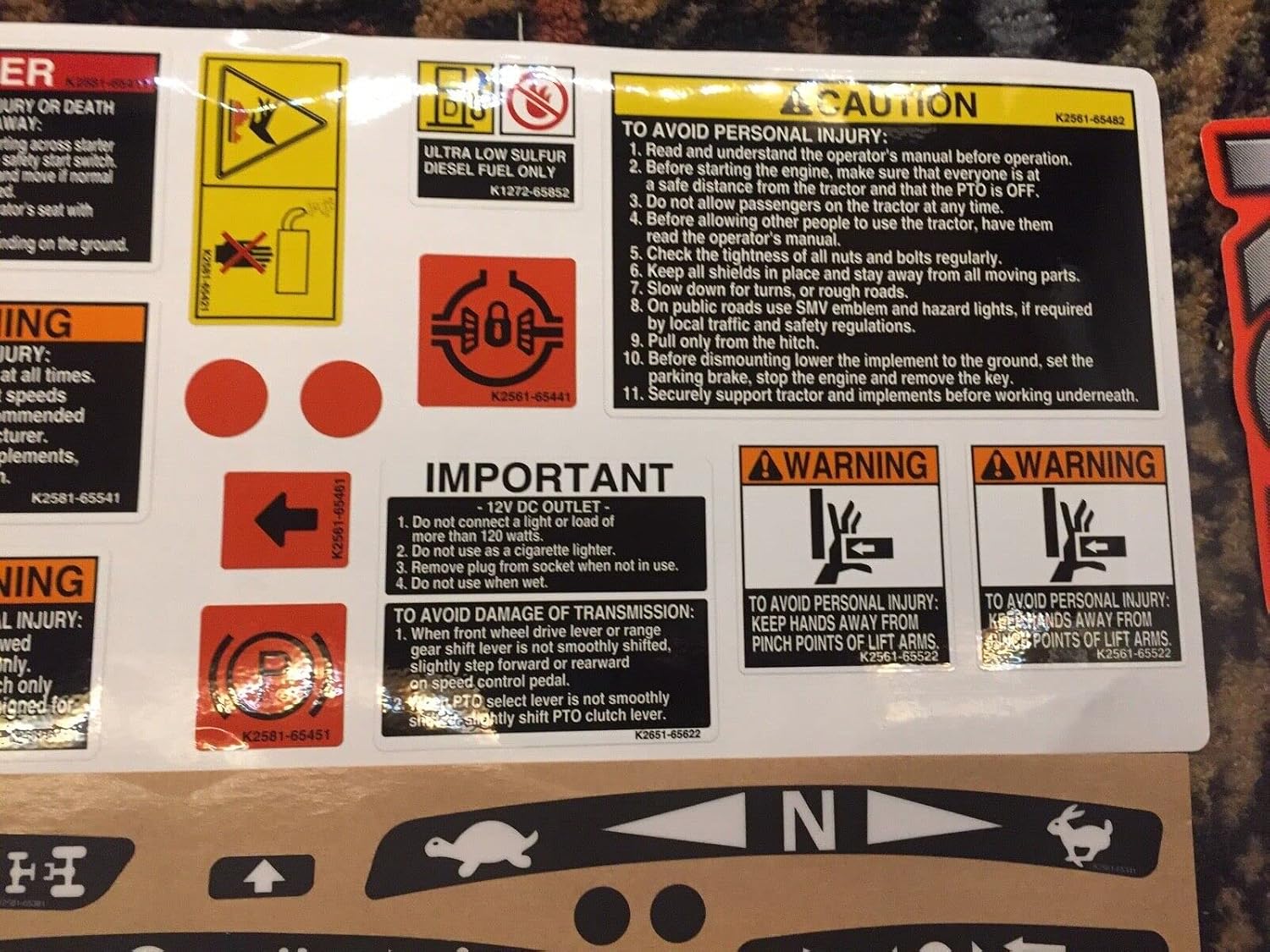 Decal Kit Tractor Decals Sticker Full Set *Restore +Applicator Tool OEM Compatible with Kubota BX 2350 Tractor BX
