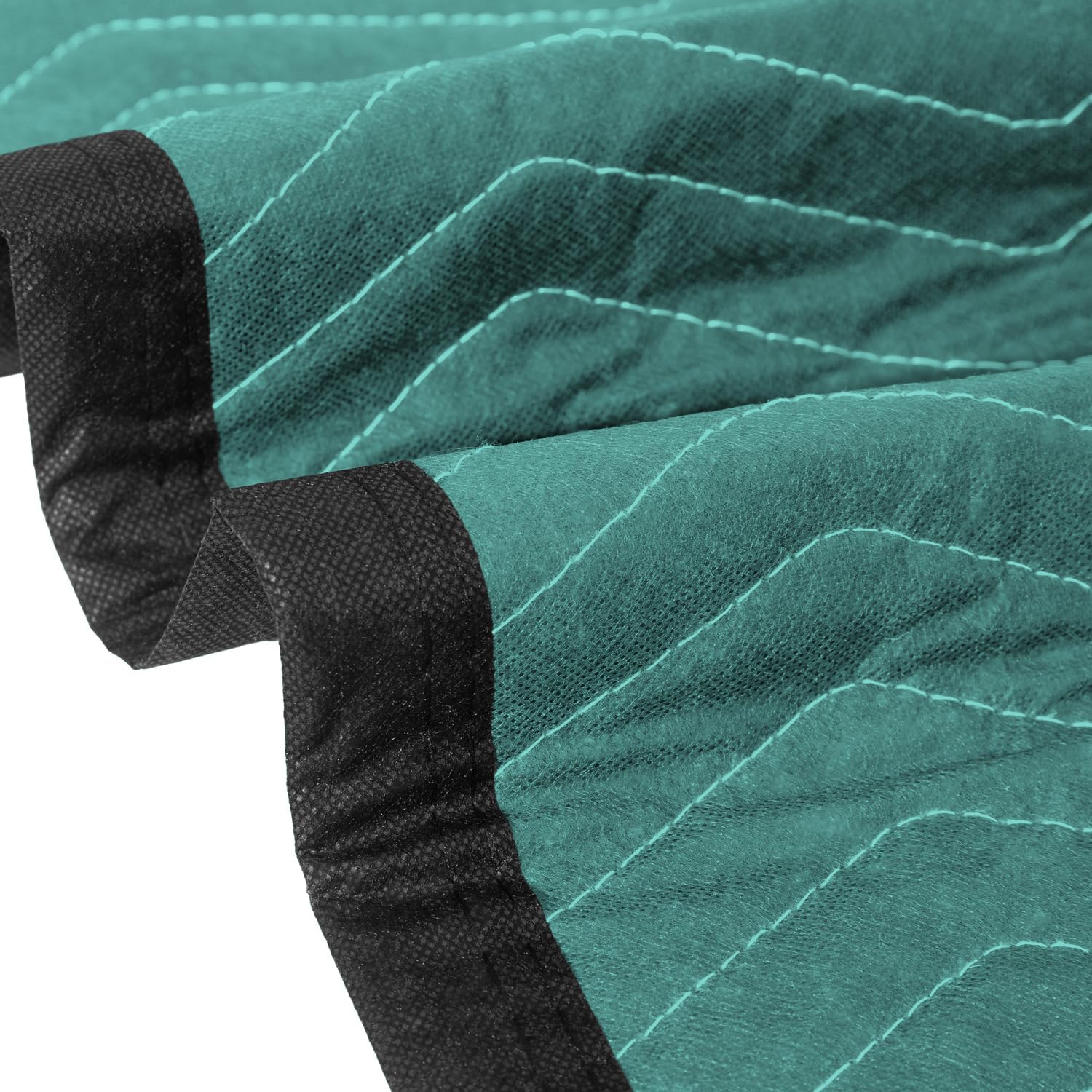 Moving Blankets 4 Pack, Double Extra Large 144'x80' Heavy Duty Quilted Packing Blankets for Moving, Shipping & Storage, Professional Furniture Pads -Green & Gray