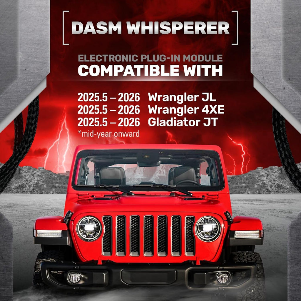 Z Automotive DASM Whisperer fits 2025-2026 Wrangler JL, Wrangler 4xe & Gladiator JT | Quick Fix | Custom Fit | Improves Handling and Performance | OEM Quality | Easy Installation