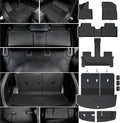Floor Mats Set for 2026 Hyundai Palisade Gas 7&8 Seats (Not Fit Hybrid), All Weather TPE Cargo Liner Backrest Mats Trunk Lower Mat Accessories