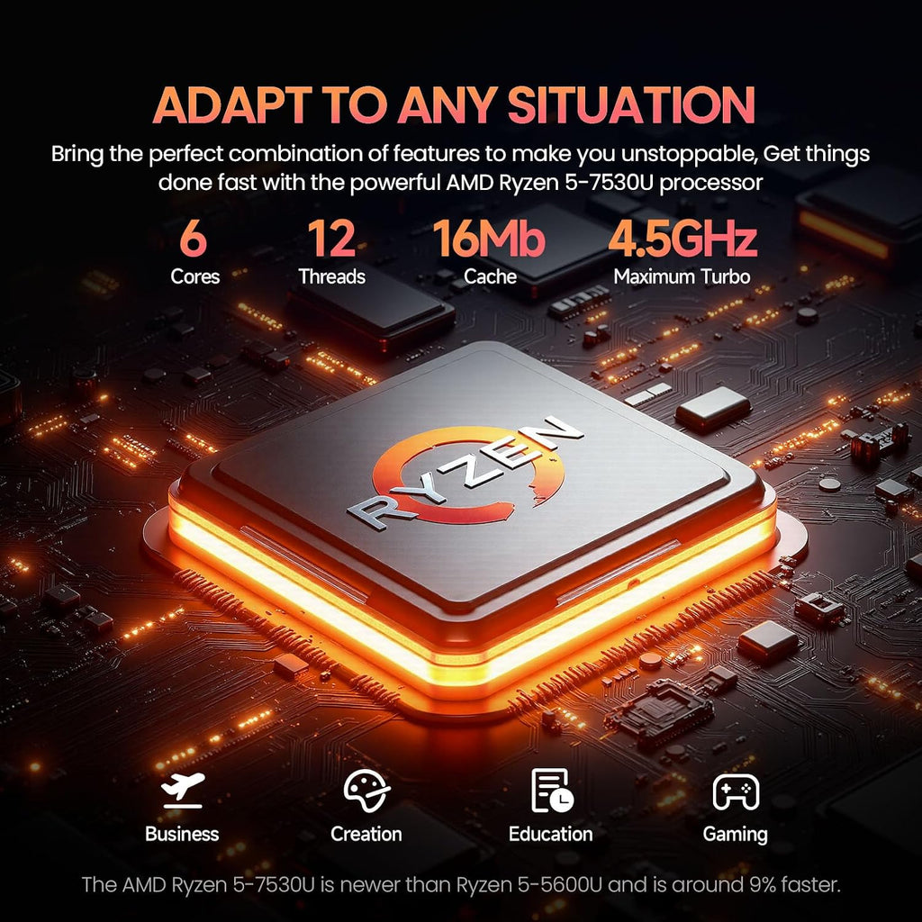 Dell Inspiron 15 Touchscreen Laptop Computer, 15.6' FHD IPS Touch Screen Students&Business Laptop PC, AMD Ryzen 5, 32GB RAM 1TB SSD, Windows 11 Pro, 10-Key Number Pad