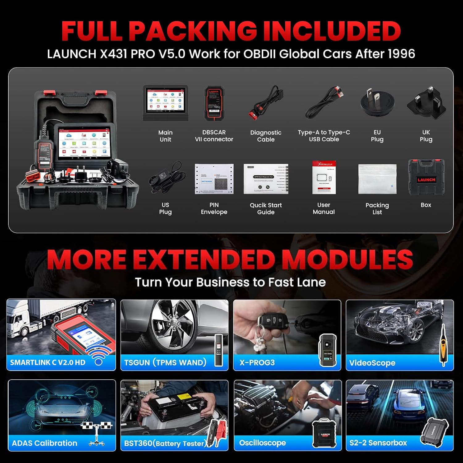 LAUNCH X431 PRO V 5.0,2026 New Gen. OEM Bluetooth Bidirectional Scan Tool w/Canfd Doip,Same as Pro3s+ 5.0,Online Code & 38+ Reset for All Cars,2 Yrs Free Update