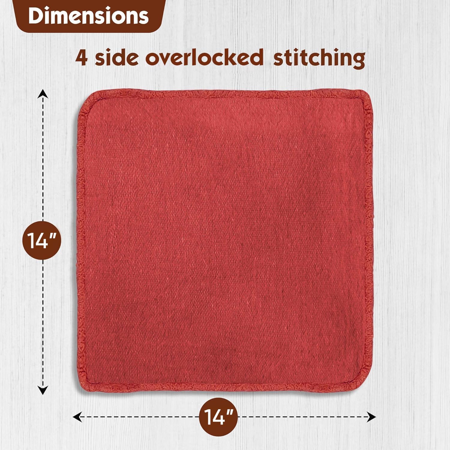 Nabob Wipers Auto Mechanic Shop Towels 500 Pack Bulk Shop Rags 100% Cotton Size 14'x14' Commercial Grade (500 Pack, Red)