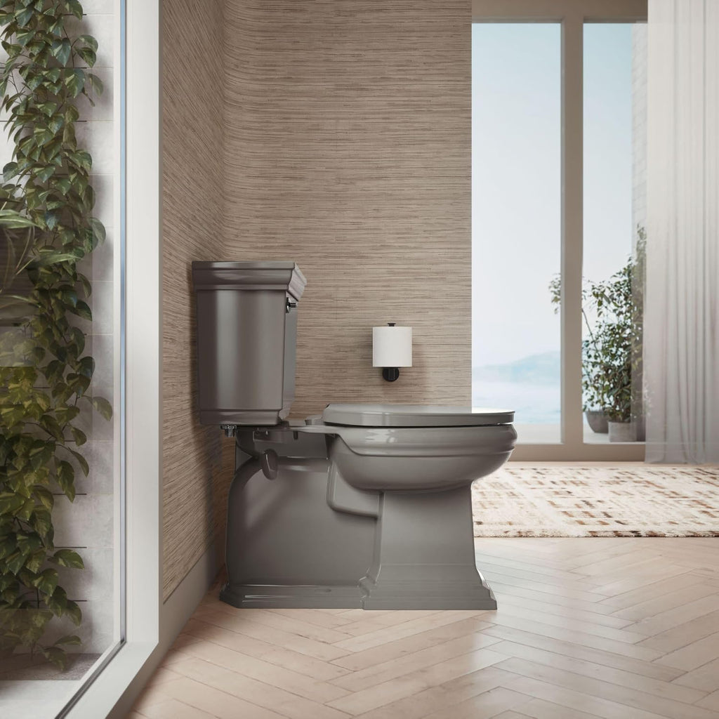 Kohler K-26801-58 Impro ReadyLatch Quiet Close Elongated Toilet Seat, Thunder Grey