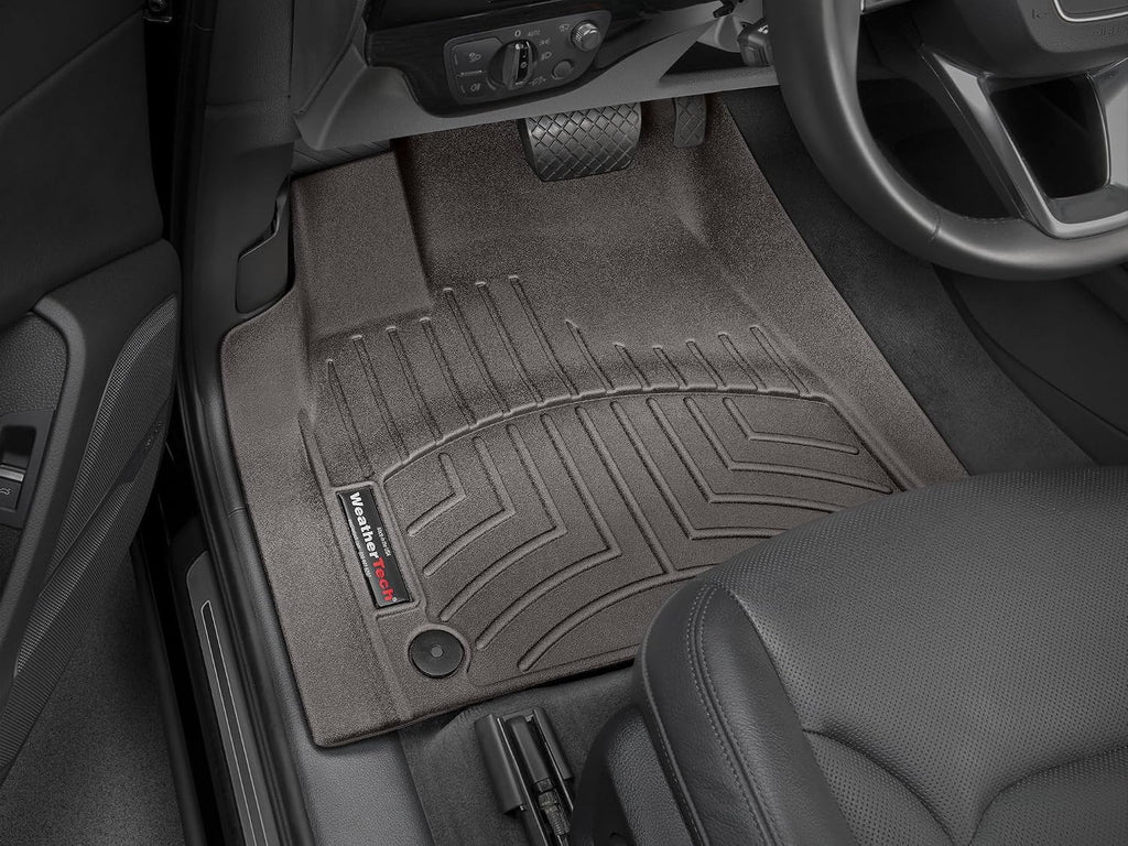 WeatherTech Custom Fit FloorLiners for Audi SQ7, SQ8, SQ8-1st Row (478871), Cocoa
