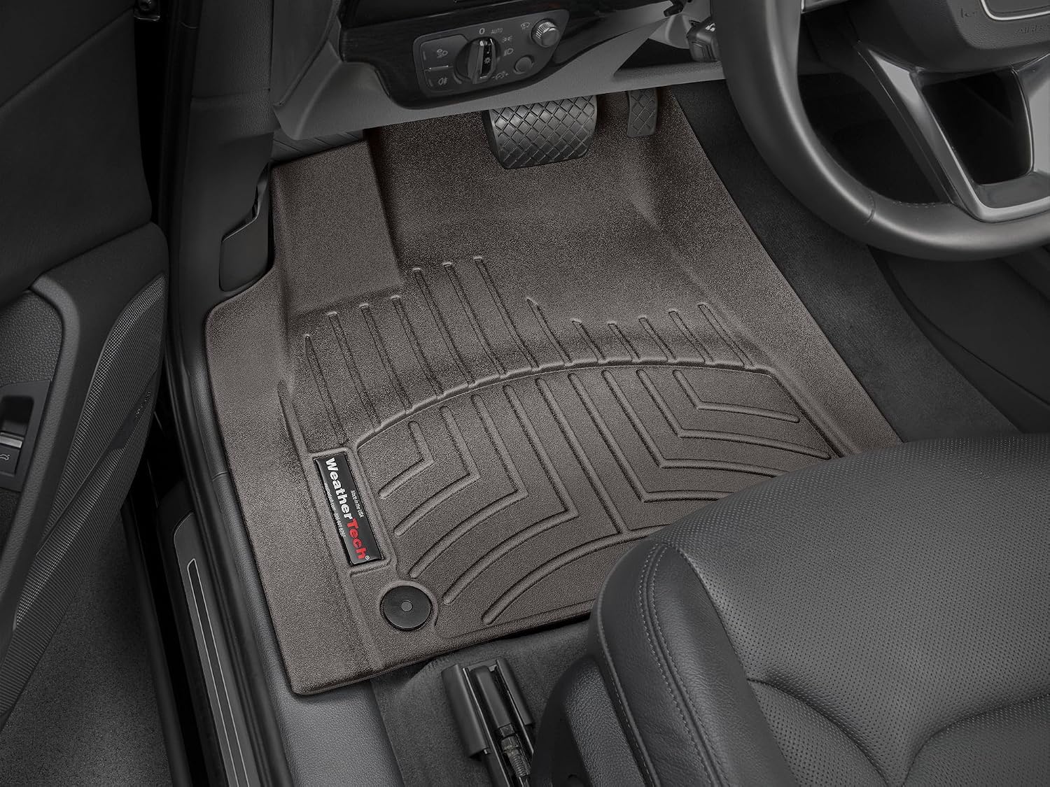 WeatherTech Custom Fit FloorLiners for Audi SQ7, SQ8, SQ8-1st Row (478871), Cocoa