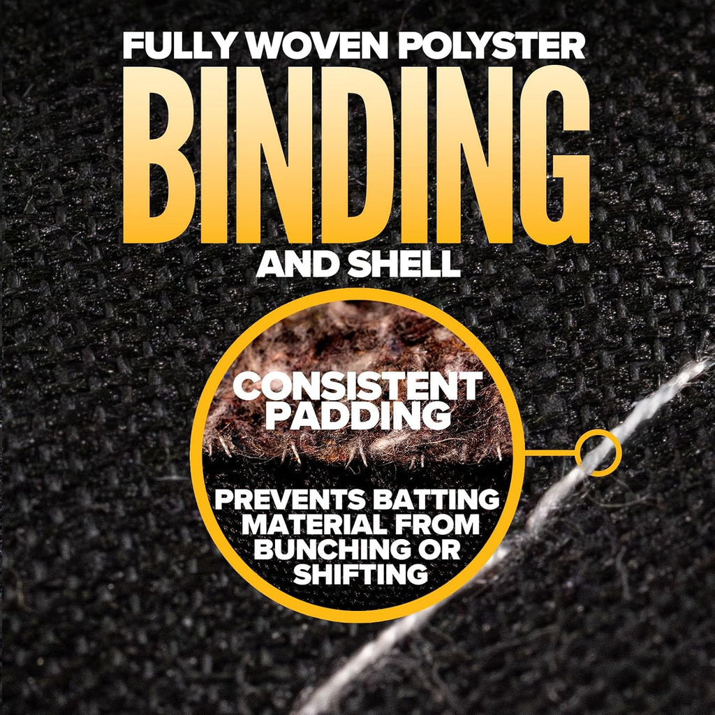 US Cargo Control Moving Blankets Heavy Duty 72'x80' 4-Pack (95 lbs/doz), Padded Furniture Blankets for Moving, Shipping, and Storage, Professional Quilted Furniture Pads, Tough Black Polyester