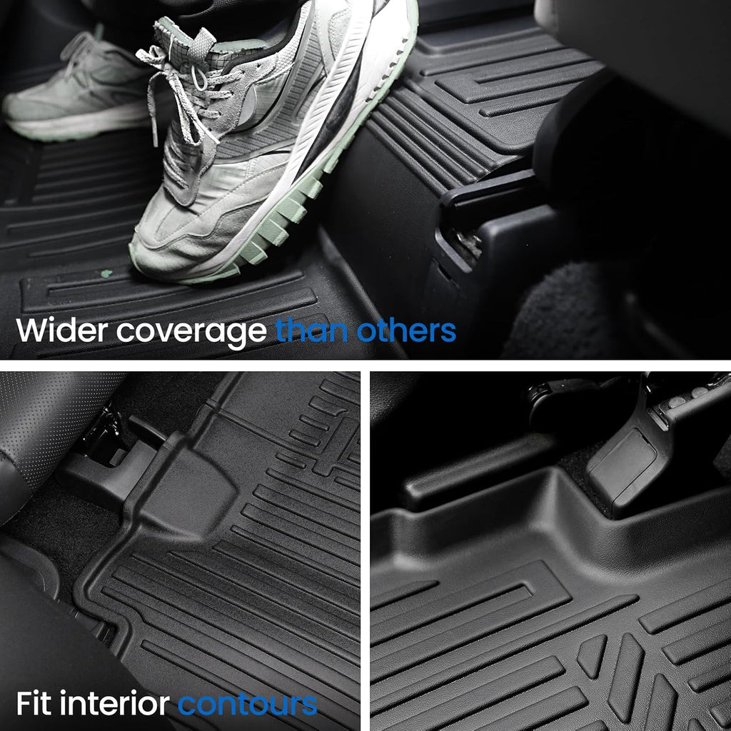 Floor Mats Cargo Mat Set for 2020-2024 2025 Hyundai Palisade 7/8 Seat, All Weather TPE Cargo Liner Backrest Mats Trunk Lower Car Mat Accessories for Palisade Calligraphy