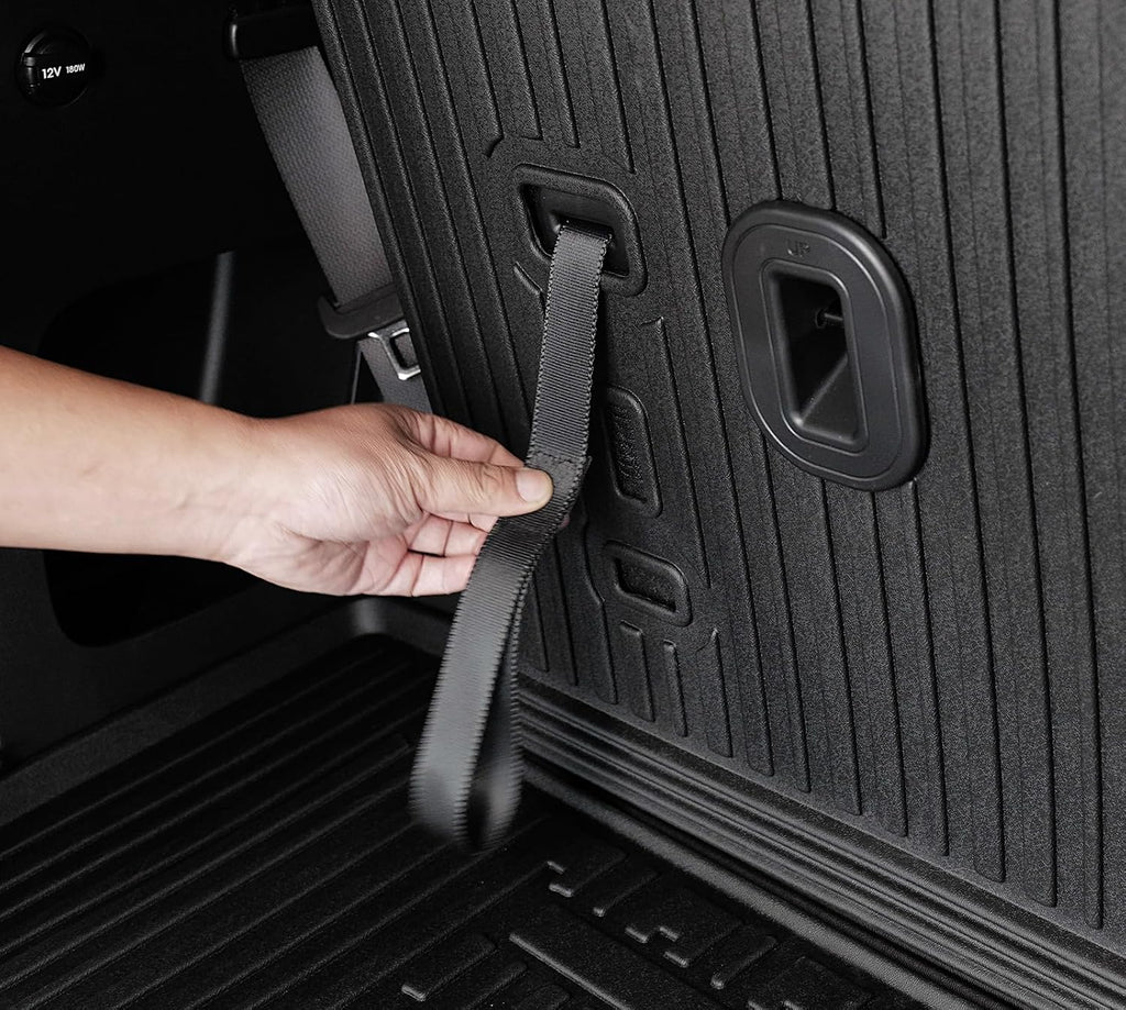 Floor Mats for 2024 2025 2026 Hyundai Santa Fe Car Mat Accessories(Fit Hybrid and Gas), All Weather TPE Cargo Mat Trunk Mat with Backrest Mats