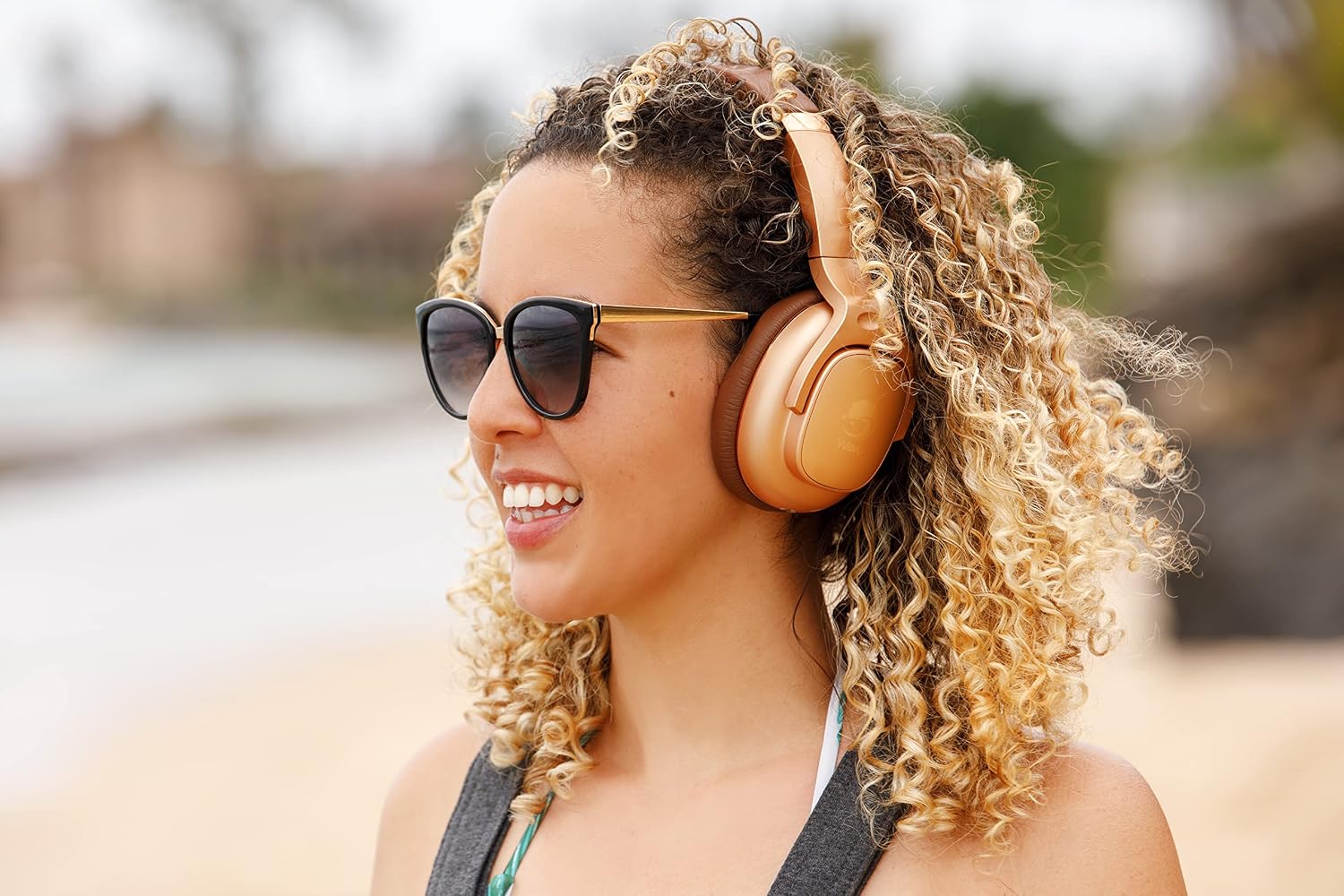 WAVV Element Active Noise Cancelling Headphones Wireless Over Ear Bluetooth Headphones with Microphone, Deep Bass, Quick Charge 40H Playtime, Comfortable Ear Pads for Cellphone/TV/PC/Laptop – White