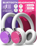 Puro Sound Labs BT2200 Plus Volume Limited Headphones for Kids, Bluetooth, Studio-Grade Audio, Over-Ear & Comfy Design, 20-Hr Battery Life, Easy to Connect Wireless Headphones for Kids, Purple & Pink