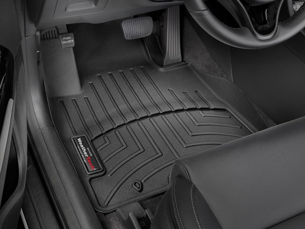 WeatherTech Custom Fit FloorLiners for Hyundai Tucson, Tucson Hybrid, Santa Cruz - 1st Row (4416781), Black
