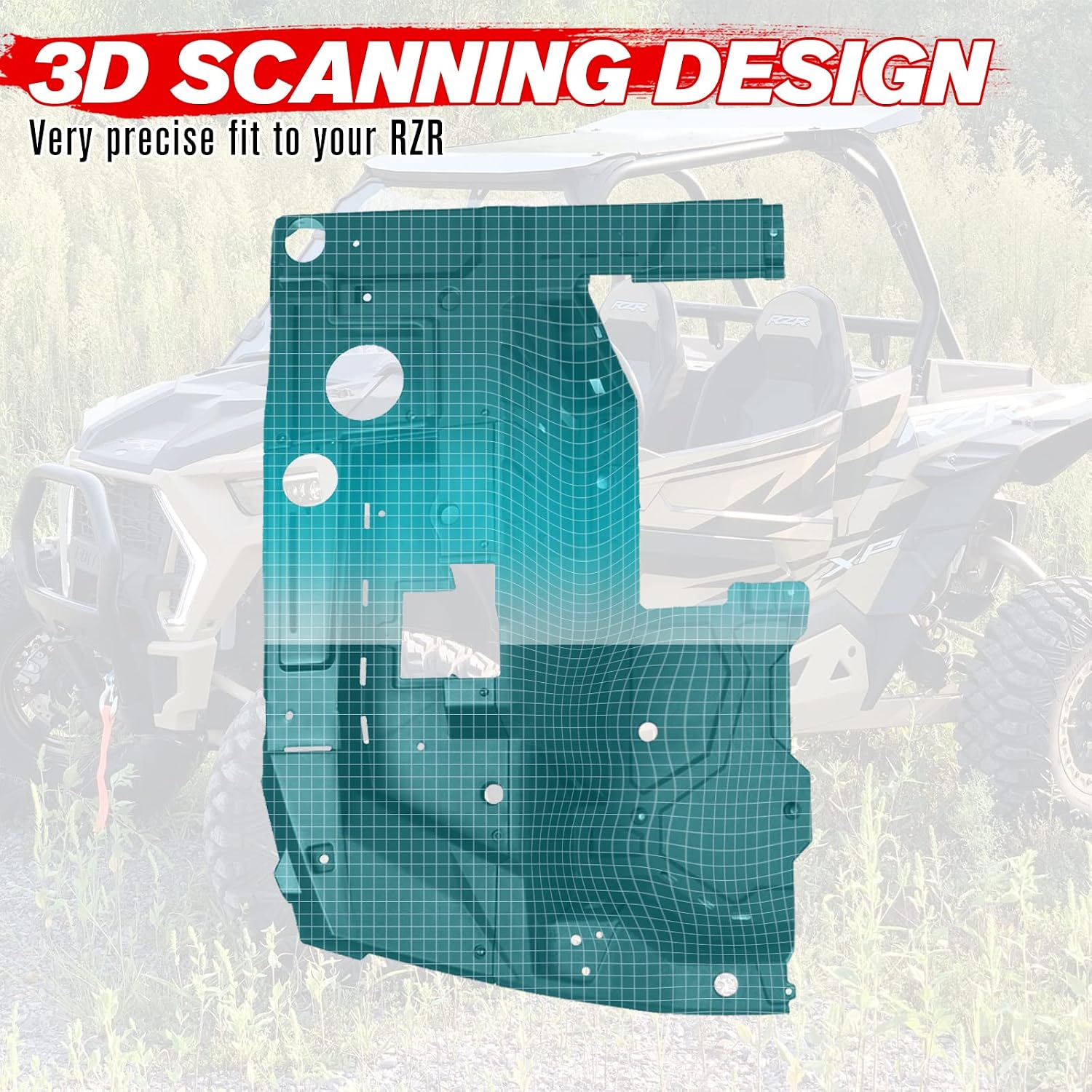 A & UTV PRO Left Side Rear Box Section for Polaris RZR XP 1000/ XP 4 1000 / XP Turbo/XP 4 Turbo 2014-2023, Combined Rear Luggage Storage Bed Box Accessories, Replace # OEM 5454271, LH,Black